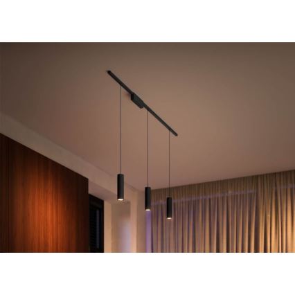 Philips - LED RGB dimmējama piekaramā lampa ar trosi Hue sliežu sistēmai PERIFO LED RGB/5,2W/24V 2000-6500K