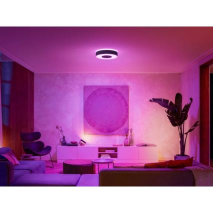 Philips - LED RGB Aptumšojams griestu gaismeklis Hue INFUSE LED/33,5W/230V 2000-6500K d. 381 mm melns