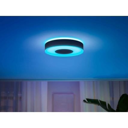 Philips - LED RGB Aptumšojams griestu gaismeklis Hue INFUSE LED/33,5W/230V 2000-6500K d. 381 mm melns