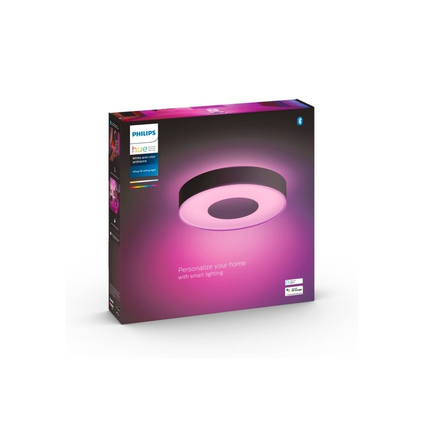 Philips - LED RGB Aptumšojams griestu gaismeklis Hue INFUSE LED/33,5W/230V 2000-6500K d. 381 mm melns