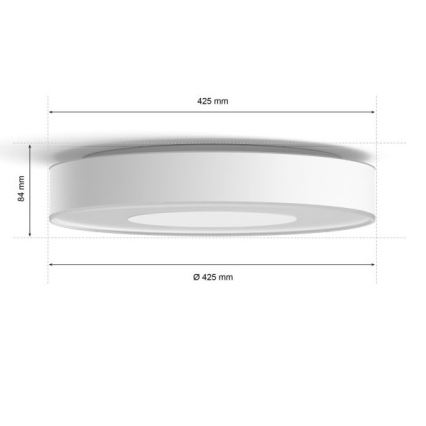 Philips - LED RGB Aptumšojams griestu gaismeklis Hue INFUSE LED/52,5W/230V 2000-6500K d. 425 mm balts