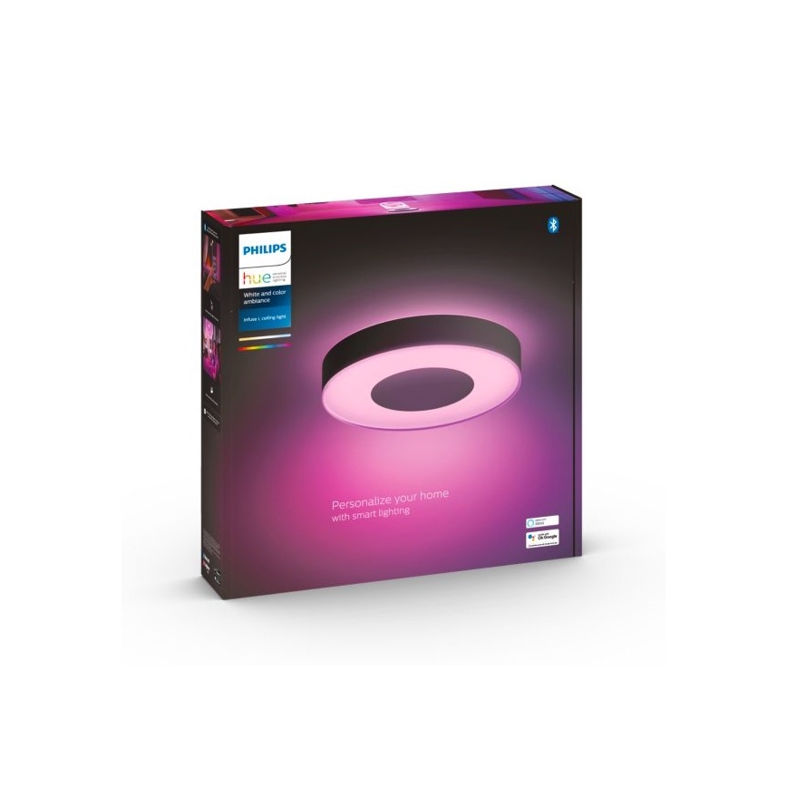 Philips - LED RGB Aptumšojams griestu gaismeklis Hue INFUSE LED/52,5W/230V 2000-6500K d. 425 mm melns