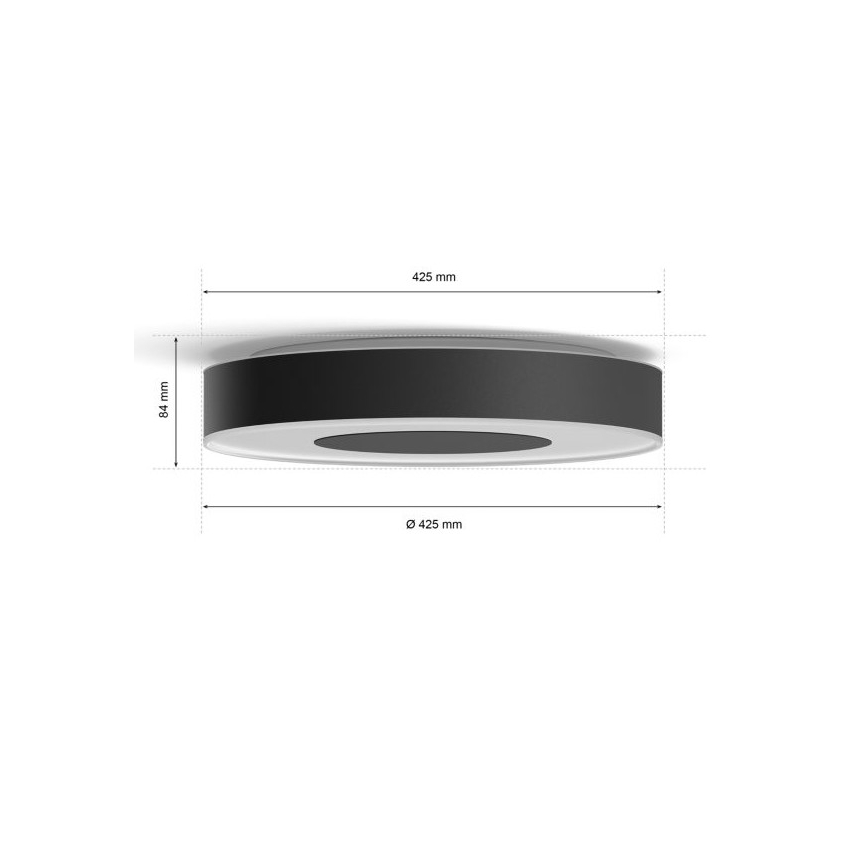 Philips - LED RGB Aptumšojams griestu gaismeklis Hue INFUSE LED/52,5W/230V 2000-6500K d. 425 mm melns