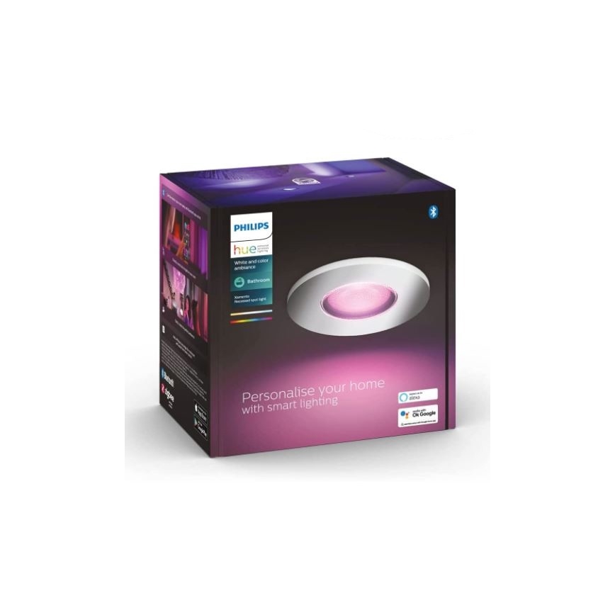 Philips - LED RGB Aptumšojams vannas istabas gaismeklis Hue XAMENTO 1xGU10/5,7W/230V IP44 2000-6500K