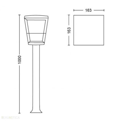 Philips - LED RGB Āra lampa Hue ECONIC LED/15W/230V IP44