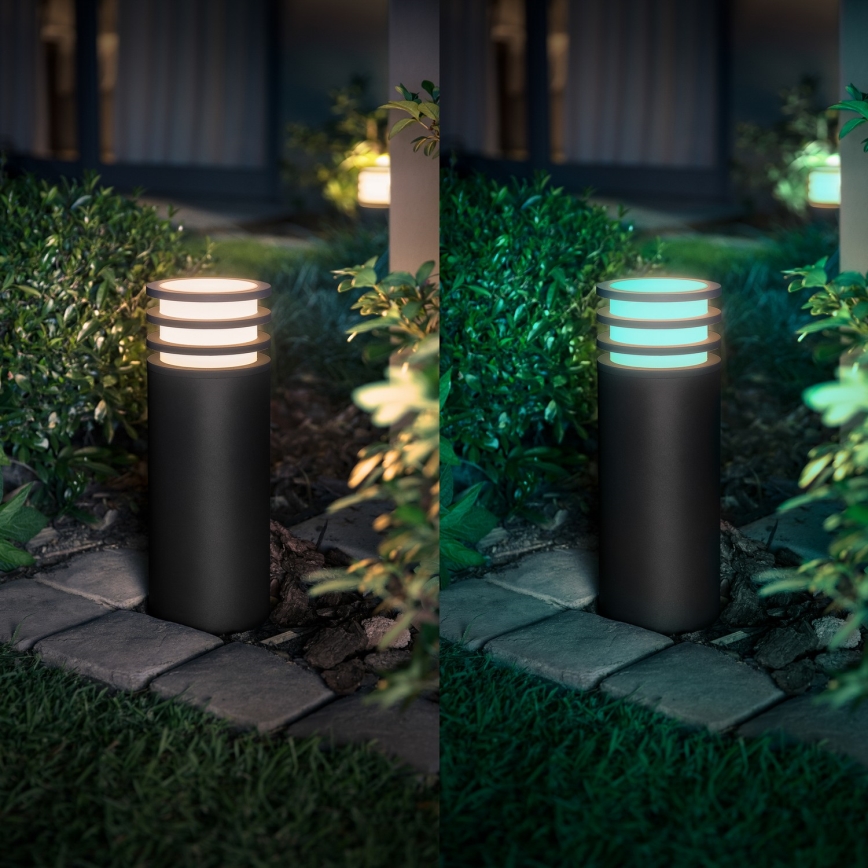 Philips - LED RGB aptumšojama āra lampa Hue LUCCA 1xE27/8,1W/230V 25 cm 1000-20000K IP44