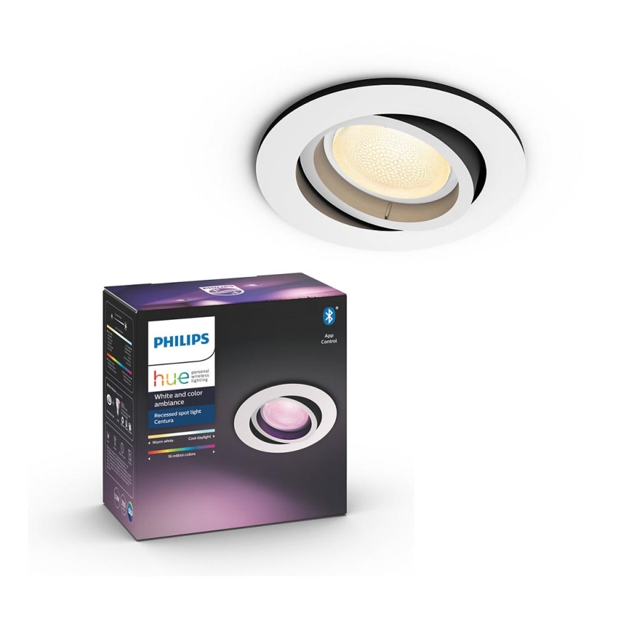 Philips - LED RGB Iegremdējama lampa HUE CENTURA 1xGU10/5,7W/230V