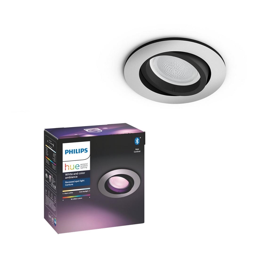 Philips - LED RGB Iegremdējama lampa Hue CENTURA 1xGU10/5,7W/230V