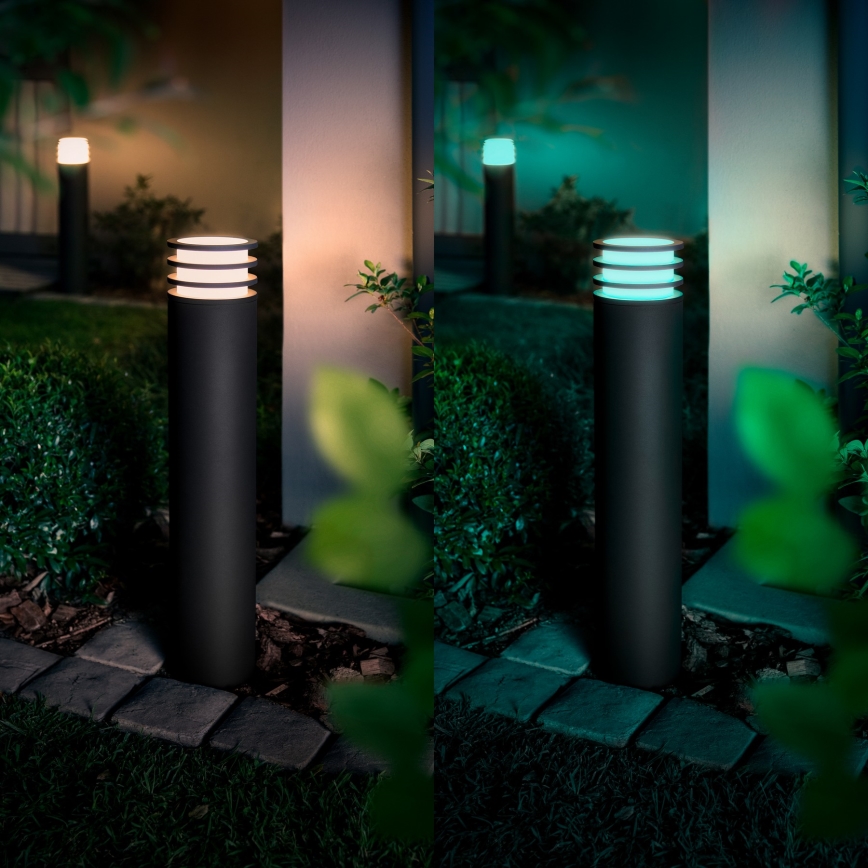 Philips - LED RGB regulējama āra lampa Hue LUCCA 1xE27/8,1W/230V 77 cm 1000-20000K IP44