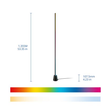 Philips - LED RGBIC aptumšojama grīdas lampa GRADIENT LED/9,7W/230V 2200-6500K Wi-Fi