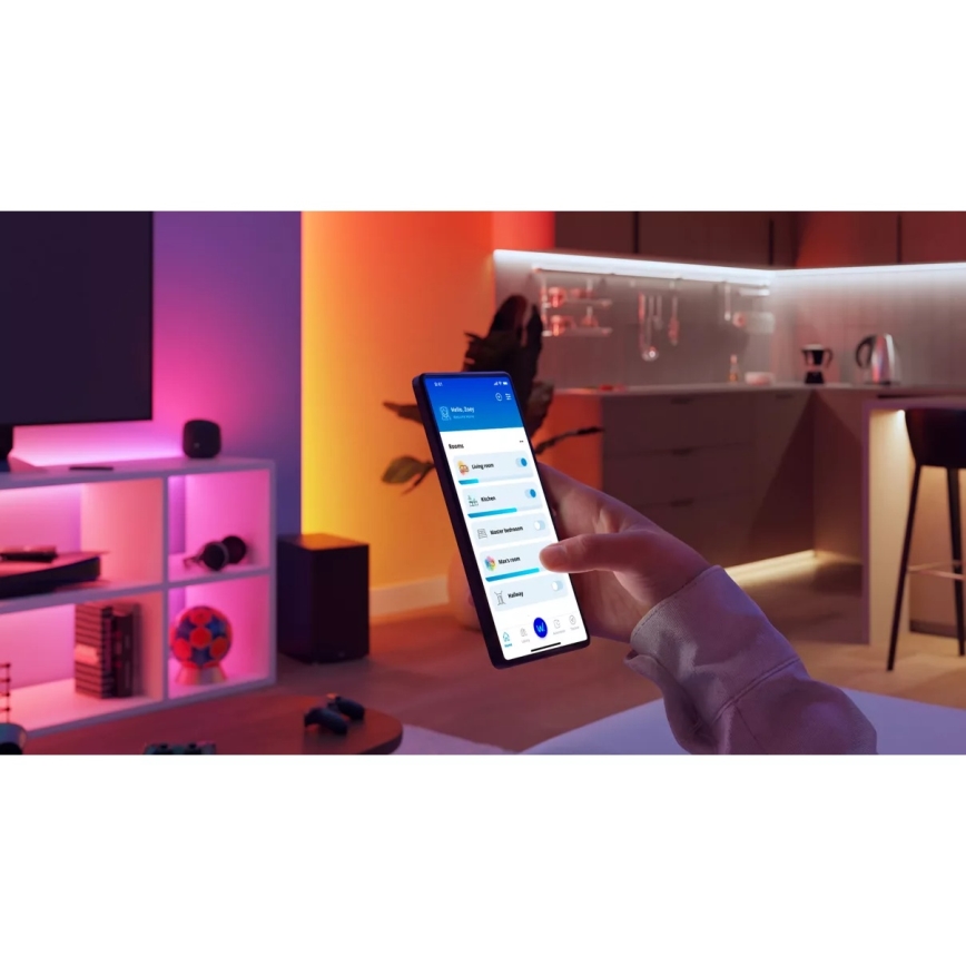 Philips - LED RGBIC aptumšojama lente SMART STRIP 4m LED/12W/230V 2700-6500K Wi-Fi