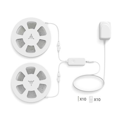 Philips - RGBIC LED regulējamā lente SMART STRIP 2x5m LED/21W/230V 2700-6500K Wi-Fi