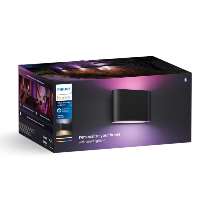 Philips - LED RGBW Aptumšojama āra sienas lampa Hue DYMERA 2xLED/10,2W/230V 2000-6500K IP44