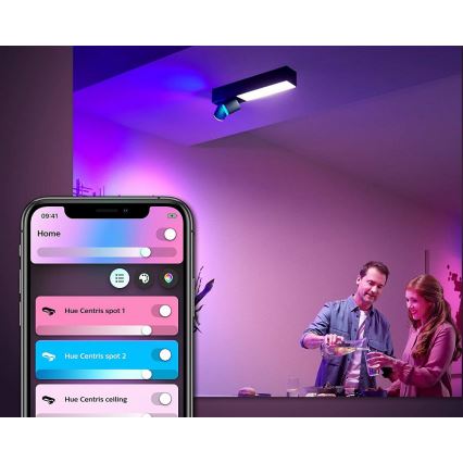 Philips - LED RGBW Aptumšojams starmetis Hue CENTRIS LED/11W/230V + 2xGU10/5,7W