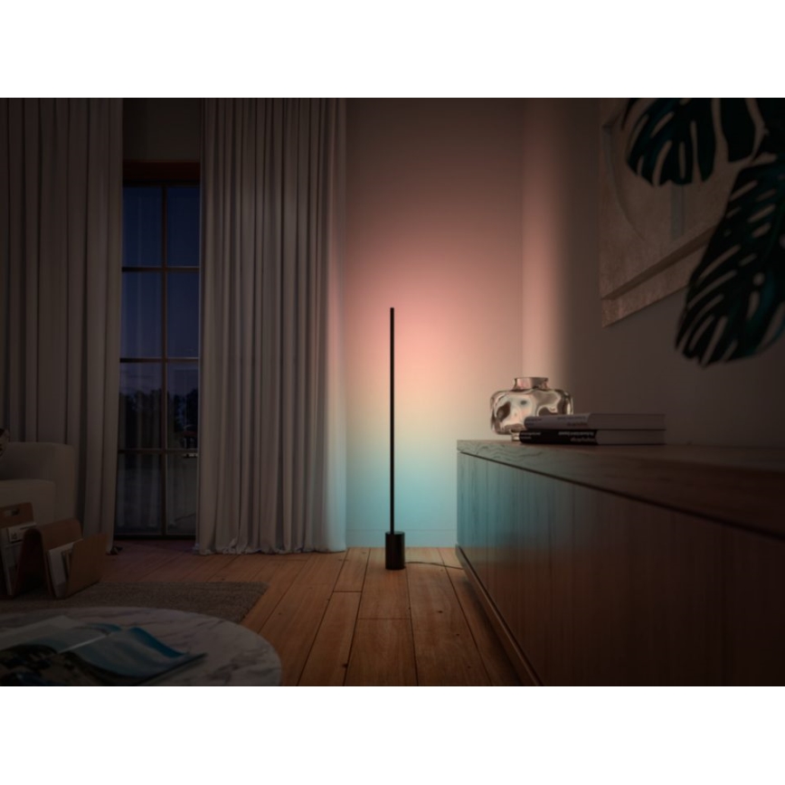 Philips - LED RGBW Aptumšojama grīdas lampa Hue SIGNE LED/29W/230V 2000-6500K melna