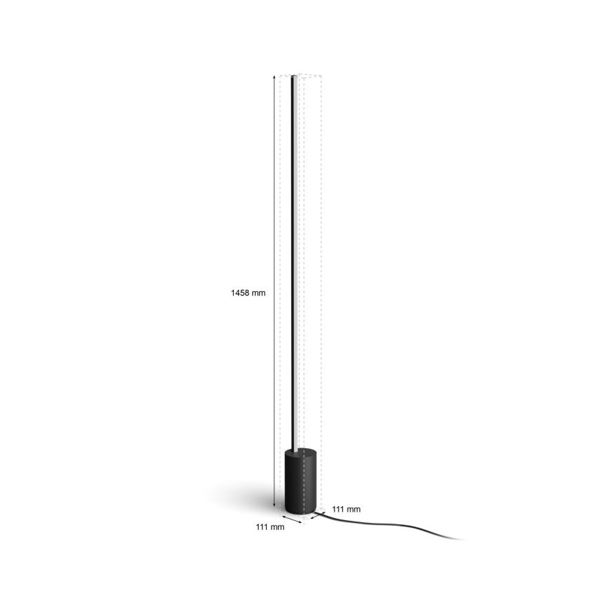 Philips - LED RGBW Aptumšojama grīdas lampa Hue SIGNE LED/29W/230V 2000-6500K melna