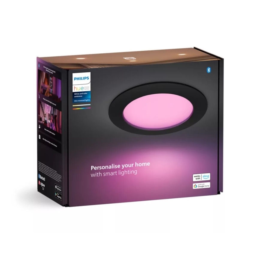 Philips - LED RGBW Aptumšojama vannas istabas piekaramo griestu lampa Hue SLIM LED/12W/230V IP44 2200-6500K