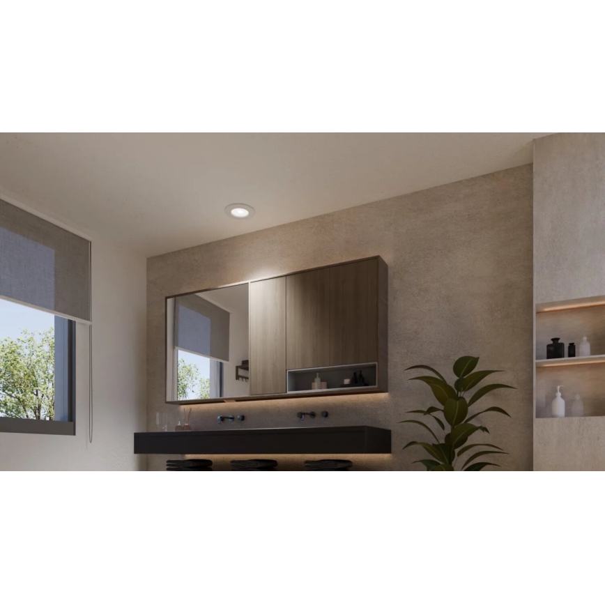 Philips - LED RGBW Aptumšojama vannas istabas piekaramo griestu lampa Hue SLIM LED/8,3W/230V 2000-6500K IP44 balta
