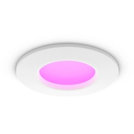 Philips - LED RGBW Aptumšojama vannas istabas piekaramo griestu lampa Hue SLIM LED/8,3W/230V 2000-6500K IP44 balta