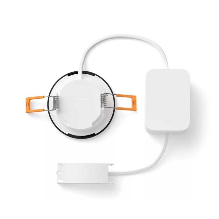 Philips - LED RGBW Aptumšojama vannas istabas piekaramo griestu lampa Hue SLIM LED/8,3W/230V 2000-6500K IP44 melna