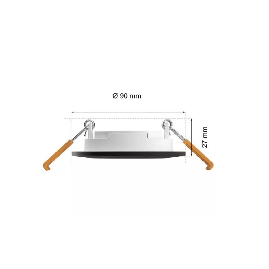 Philips - LED RGBW Aptumšojama vannas istabas piekaramo griestu lampa Hue SLIM LED/8,3W/230V 2000-6500K IP44 melna