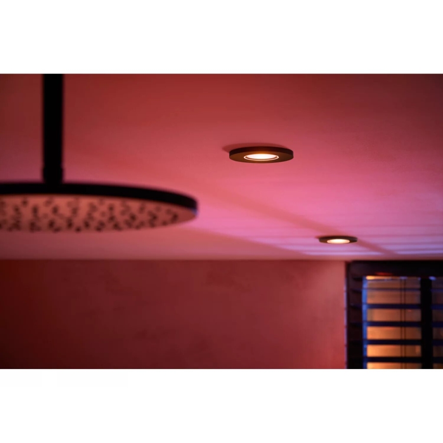 Philips - LED RGBW Aptumšojama vannas istabas piekaramo griestu lampa Hue XAMENTO 1xGU10/4,2W/230V 2000-6500K IP44