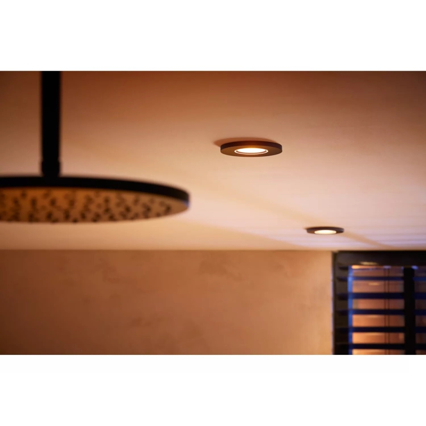 Philips - LED RGBW Aptumšojama vannas istabas piekaramo griestu lampa Hue XAMENTO 1xGU10/4,2W/230V 2000-6500K IP44