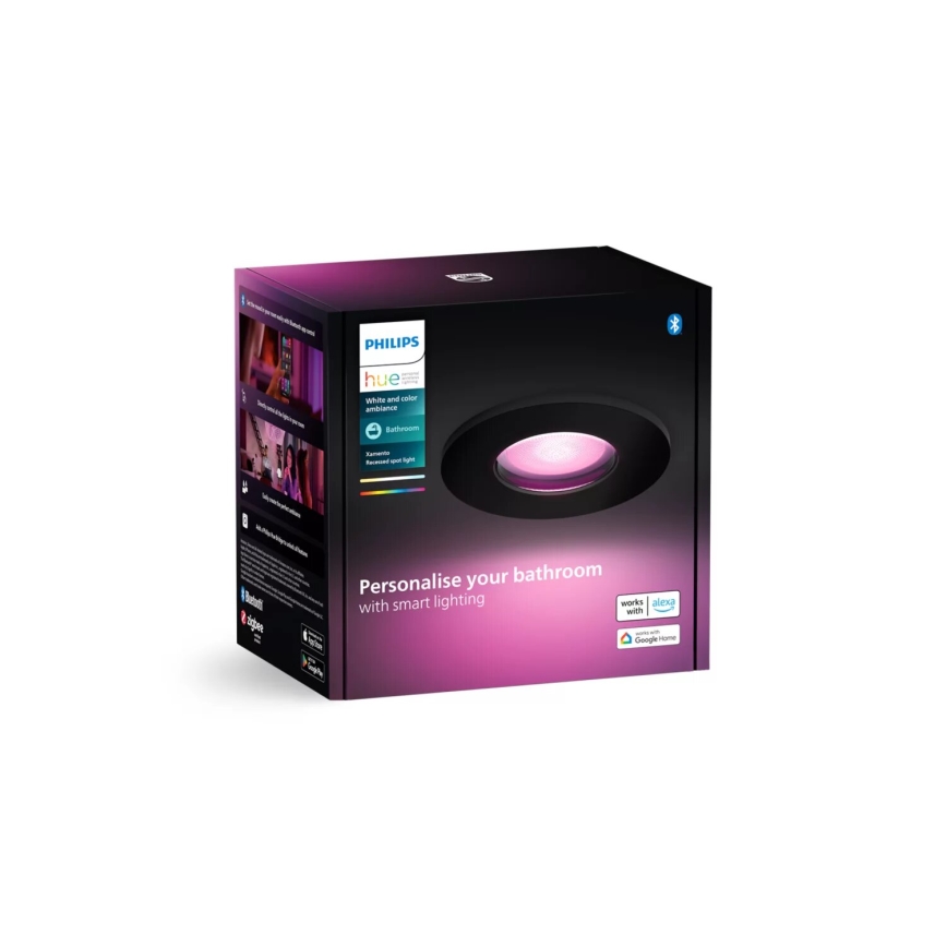 Philips - LED RGBW Aptumšojama vannas istabas piekaramo griestu lampa Hue XAMENTO 1xGU10/4,2W/230V 2000-6500K IP44