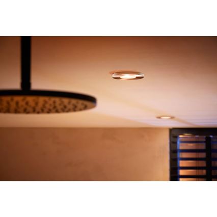 Philips - LED RGBW Aptumšojama vannas istabas piekaramo griestu lampa Hue XAMENTO 1xGU10/4,2W/230V 2000-6500K IP44