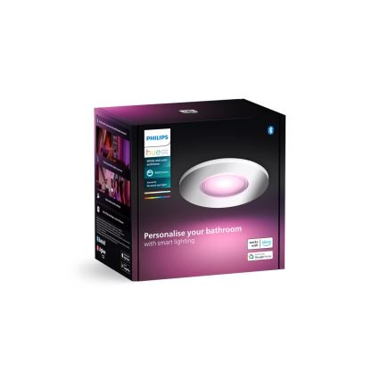 Philips - LED RGBW Aptumšojama vannas istabas piekaramo griestu lampa Hue XAMENTO 1xGU10/4,2W/230V 2000-6500K IP44