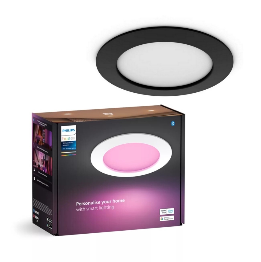 Philips - LED RGBW Aptumšojama vannas istabas piekaramo griestu lampa Hue SLIM LED/12W/230V IP44 2200-6500K
