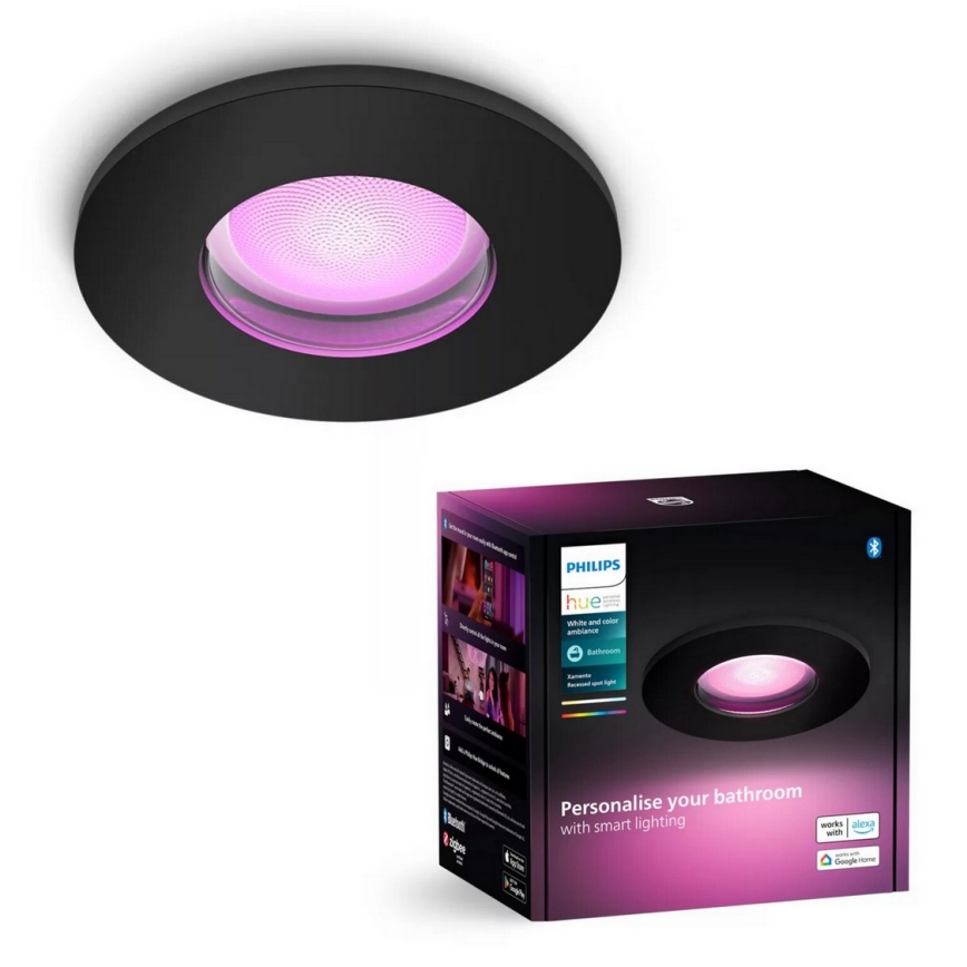 Philips - LED RGBW Aptumšojama vannas istabas piekaramo griestu lampa Hue XAMENTO 1xGU10/4,2W/230V 2000-6500K IP44