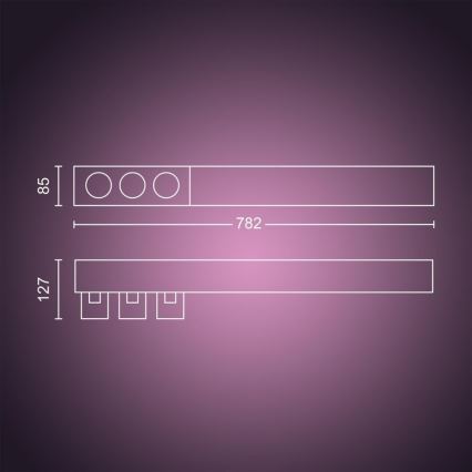 Philips - LED RGBW Aptumšojams starmetis CENTRIS LED/25W/230V+3xGU10/5,7W