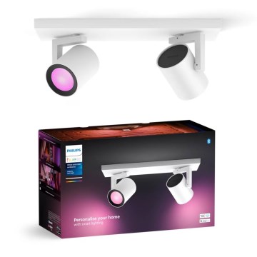 Philips - LED RGBW Aptumšojams starmetis Hue ARGENTA 2xGU10/4,2W/230V 2000-6500K