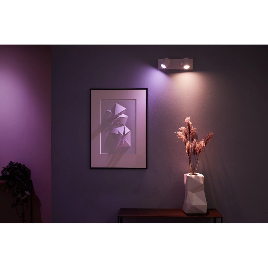 Philips - LED RGBW Aptumšojams starmetis Hue ARGENTA 2xGU10/4,2W/230V 2000-6500K