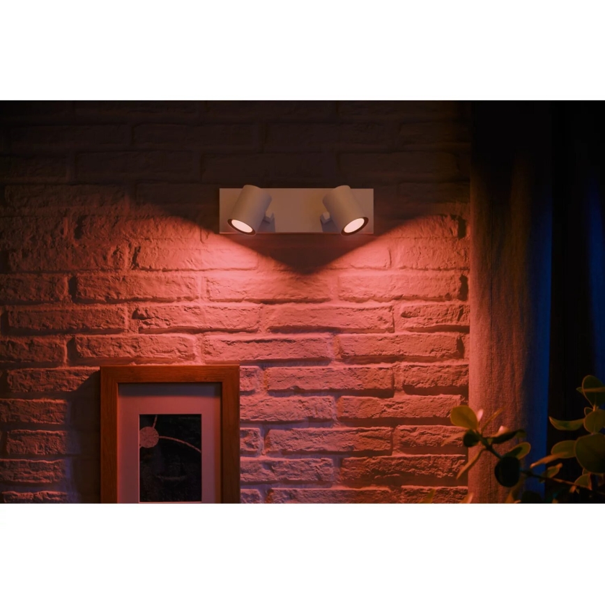 Philips - LED RGBW Aptumšojams starmetis Hue ARGENTA 2xGU10/4,2W/230V 2000-6500K