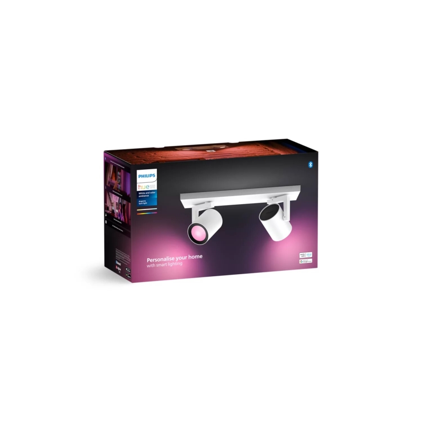 Philips - LED RGBW Aptumšojams starmetis Hue ARGENTA 2xGU10/4,2W/230V 2000-6500K
