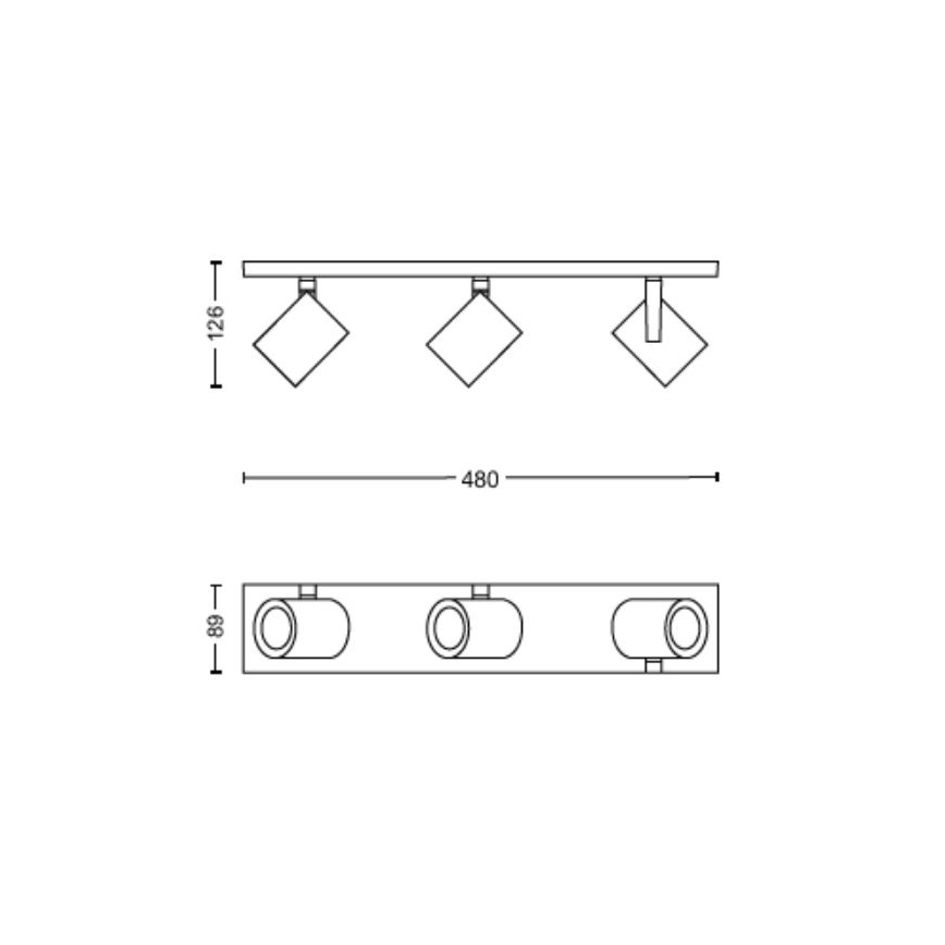 Philips - LED RGBW Aptumšojams starmetis Hue ARGENTA 3xGU10/4,2W/230V 2000-6500K