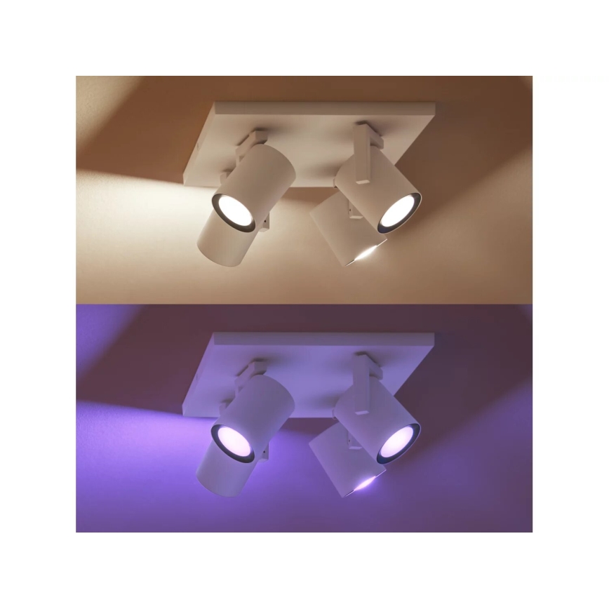 Philips - LED RGBW Aptumšojams starmetis Hue ARGENTA 4xGU10/4,2W/230V 2000-6500K