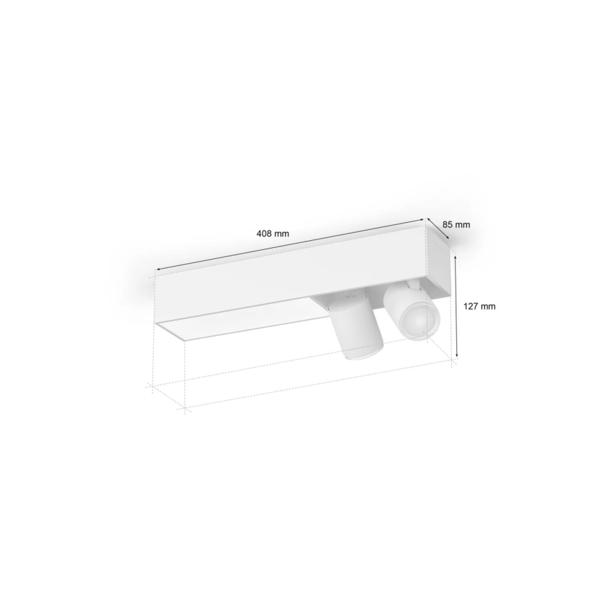 Philips - LED RGBW Aptumšojams starmetis Hue CENTRIS 2xGU10/4,2W/230V+ LED/11W