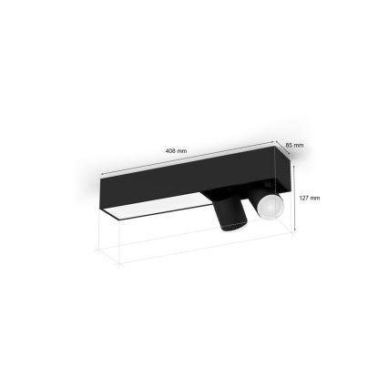 Philips - LED RGBW Aptumšojams starmetis Hue CENTRIS 2xGU10/4,2W/230V + LED/11W 2000-6500K