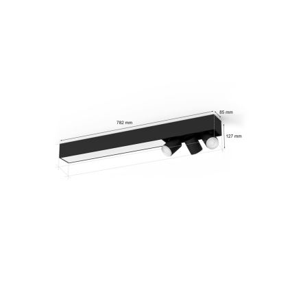 Philips - LED RGBW Aptumšojams starmetis Hue CENTRIS 3xGU10/4,2W/230V + LED/11W 2000-6500K