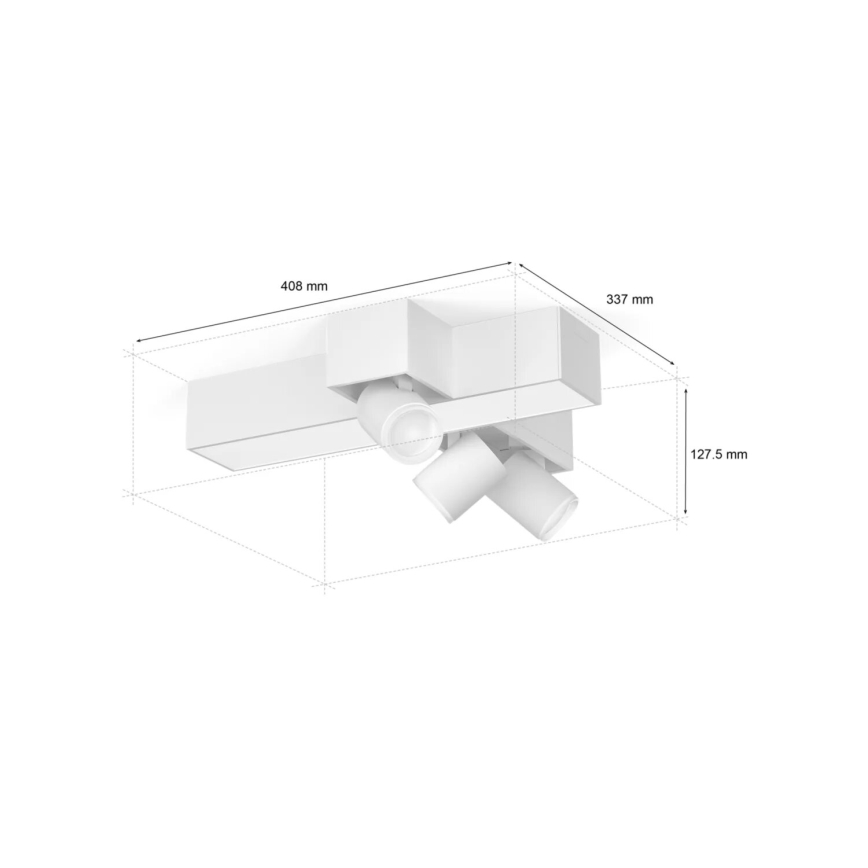 Philips - LED RGBW Aptumšojams starmetis Hue CENTRIS 3xGU10/4,2W/230V + LED/11W 2000-6500K