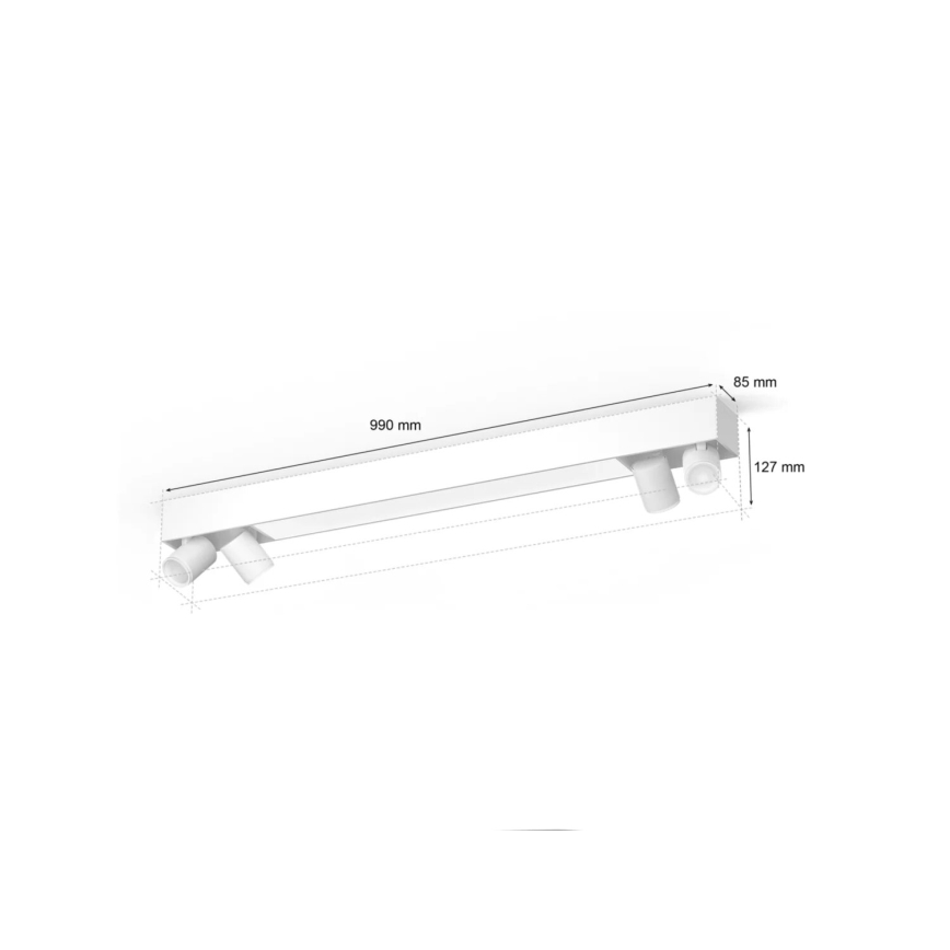 Philips - LED RGBW Aptumšojams starmetis Hue CENTRIS 4xGU10/4,2W/230V + LED/11W 2000-6500K