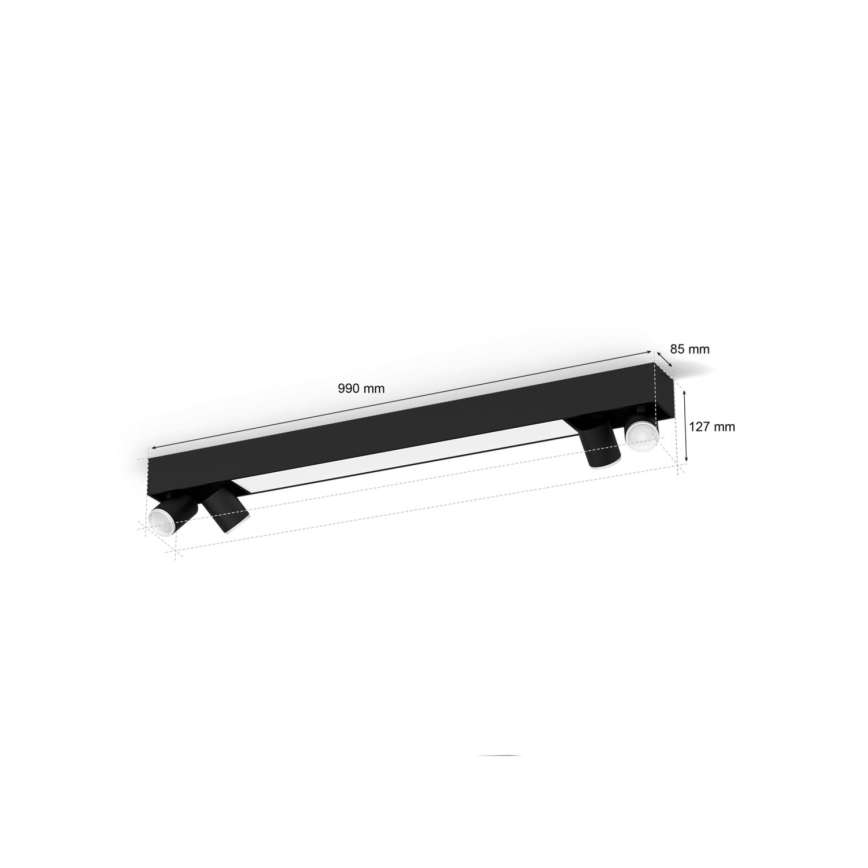 Philips - LED RGBW Aptumšojams starmetis Hue CENTRIS 4xGU10/4,2W/230V + LED/11W 2000-6500K