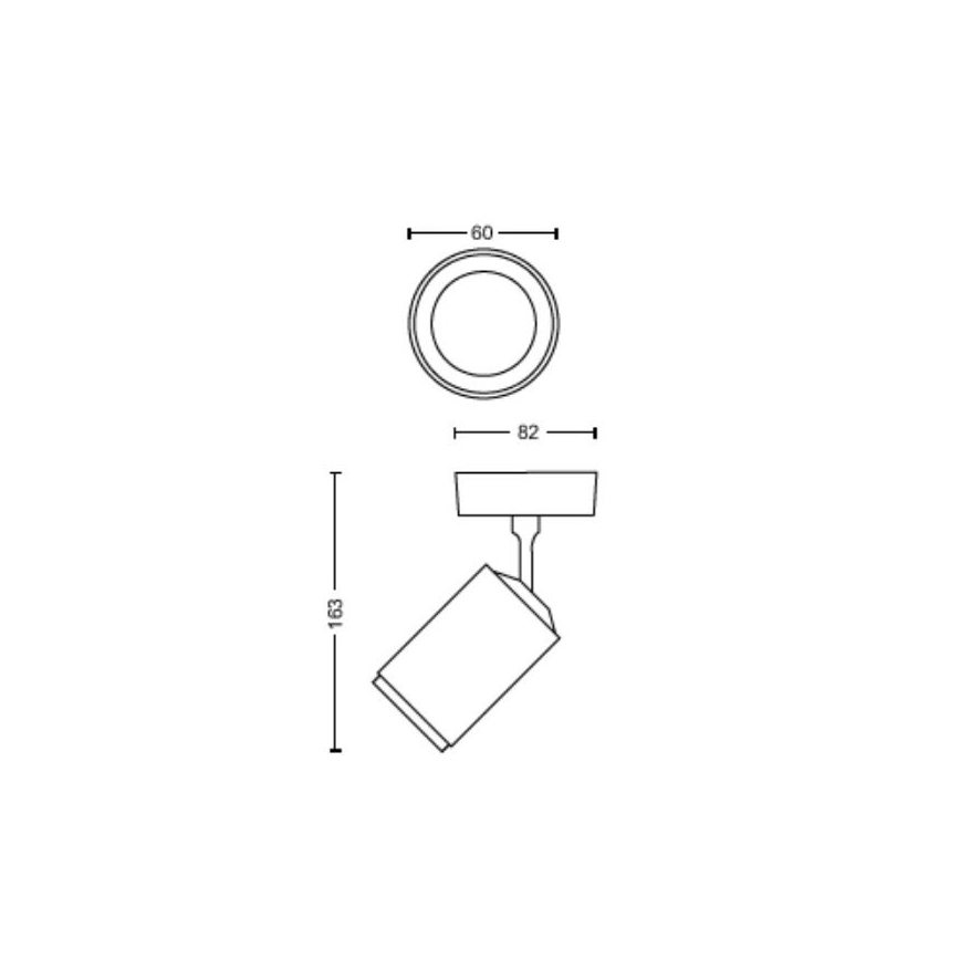 Philips - LED RGBW Aptumšojams starmetis Hue FUGATO 1xGU10/4,2W/230V 2000-6500K melna