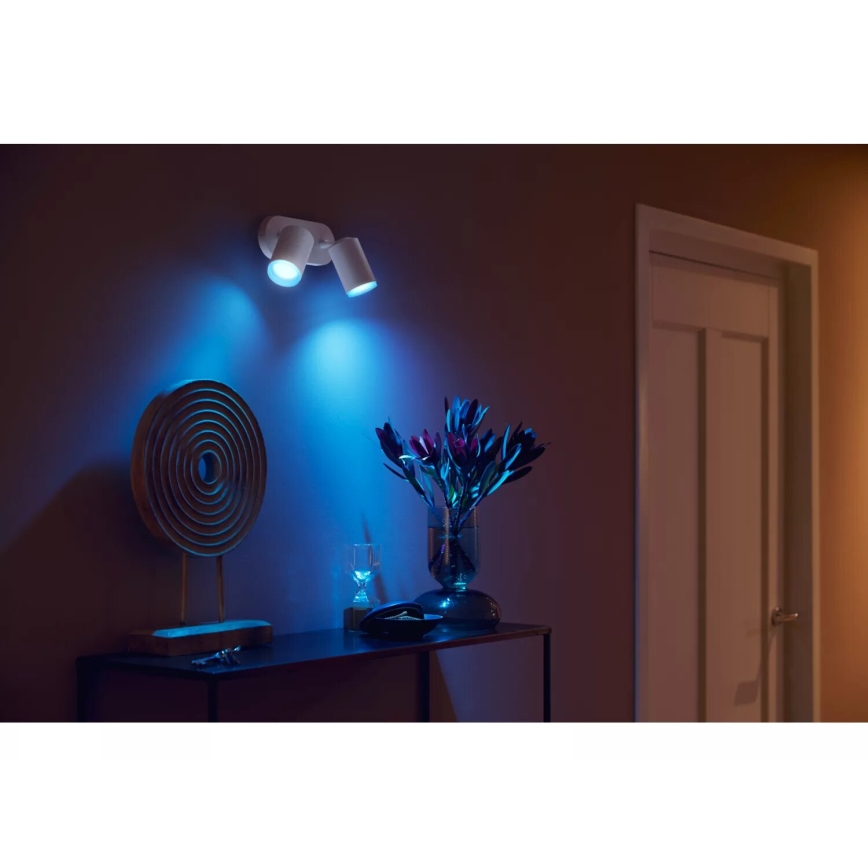 Philips - LED RGBW Aptumšojams starmetis Hue FUGATO 2xGU10/4,2W/230V 2000-6500K balta