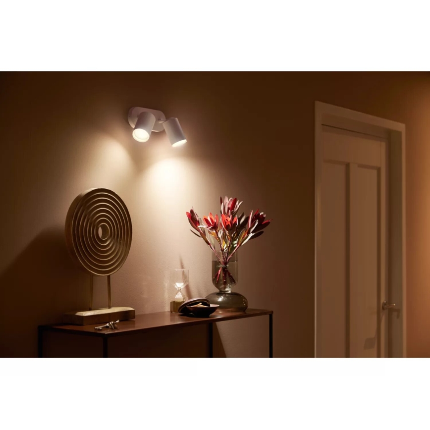 Philips - LED RGBW Aptumšojams starmetis Hue FUGATO 2xGU10/4,2W/230V 2000-6500K balta