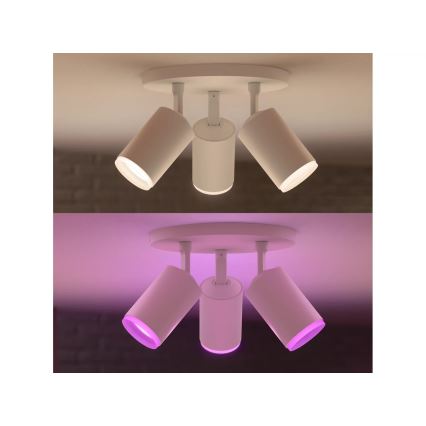 Philips - LED RGBW Aptumšojams starmetis Hue FUGATO 3xGU10/4,2W/230V 2000-6500K balta