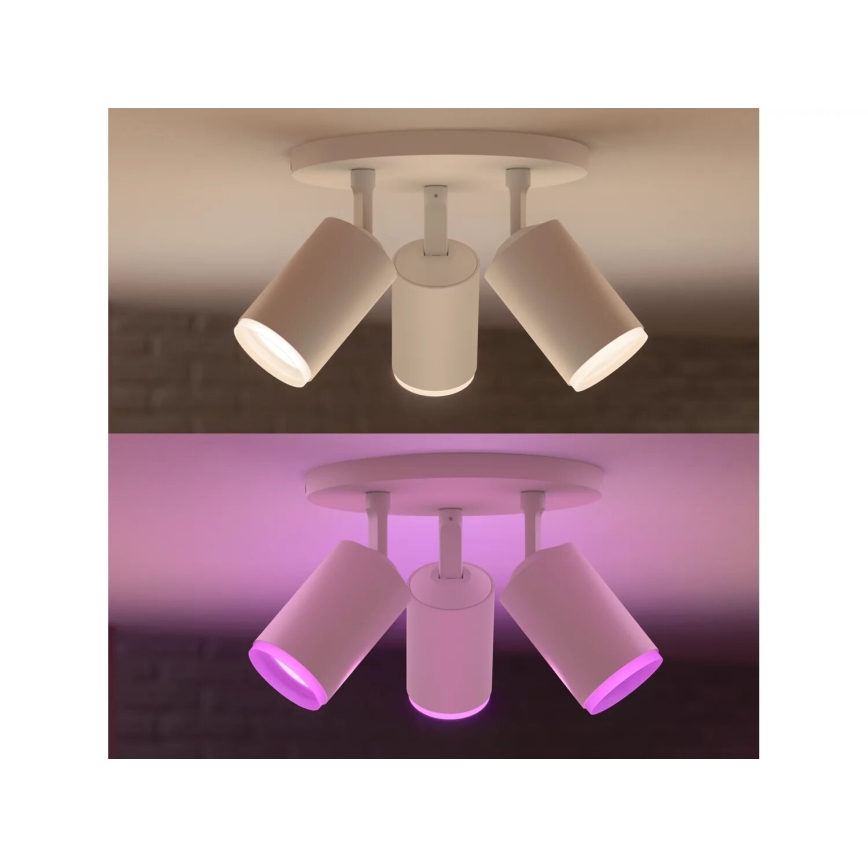 Philips - LED RGBW Aptumšojams starmetis Hue FUGATO 3xGU10/4,2W/230V 2000-6500K balta
